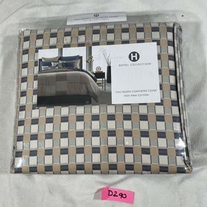 NWT Hotel‎ Collection Patchwork Duvet Cover ONLY [ Full / Queen ]